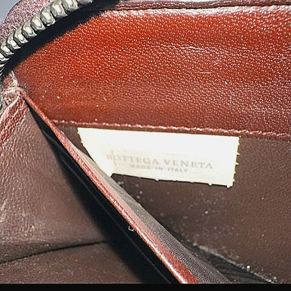 BOTTEGA VENETA BROWN ZIP LEATHER WALLET SILVER HARDWARE EUC - Picture 10 of 15